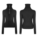 OYM-069 PUNK RAVE Quilted sweater 100% cotton high collar sweaters women